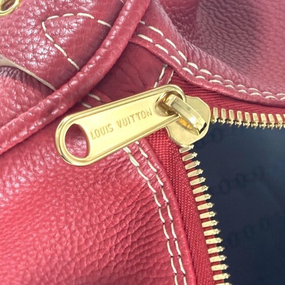 LOUIS VUITTON Red Leather Keepall 50 Boston Bag - Picture 15 of 16